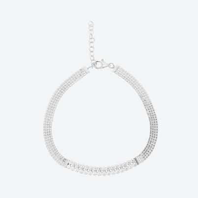 Armband 925 Sterling Silber rhodiniert Zirkonia