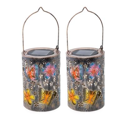 2 Solar-Laternen Schmetterling
