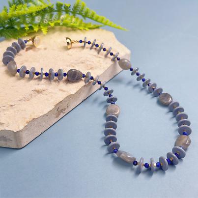 Collier Labradorit, Keramik Magnetverschluß