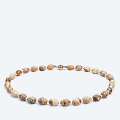 SET: Collier+Armband Bilderjaspis Magnetverschluß