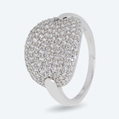 Ring 925 Sterling Silber rhodiniert Zirkonia