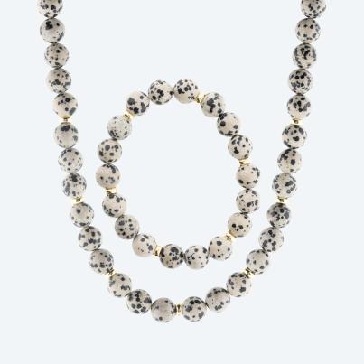 SET: Collier+Armband Jaspis Magnetverschluß