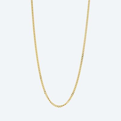 Panzerkette 925 St. Silber vergoldet ca. 55 cm