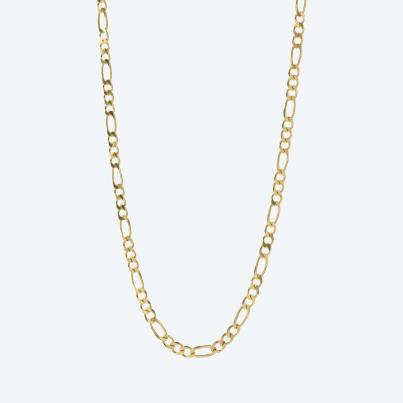 Figarokette 925 St. Silber vergoldet ca. 60 cm