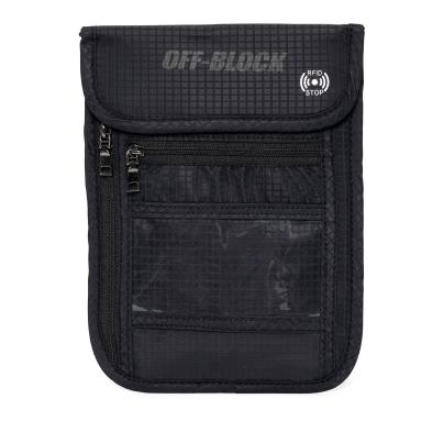 RFID-Block Brustbeutel in schwarz