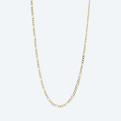 Figarokette 925 St. Silber vergoldet ca. 60 cm