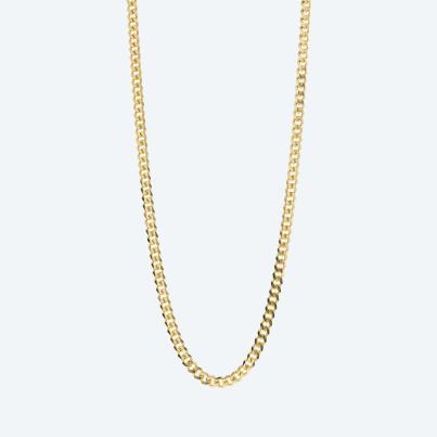 Panzerkette 925 St. Silber vergoldet ca. 50 cm