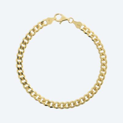 Panzerarmband 925 St. Silber vergoldet ca. 21 cm