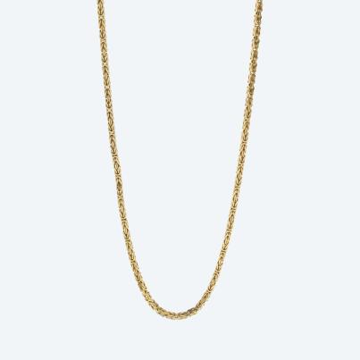 Königskette 925 St. Silber vergoldet ca. 55 cm