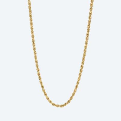 Kordelkette 925 St. Silber vergoldet ca. 45 cm