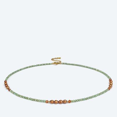 Collier Apatit, Granat, SWZPerlen