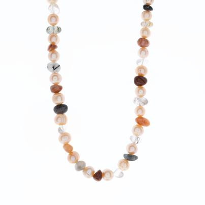 Collier Quarz multicolor, SWZPerlen