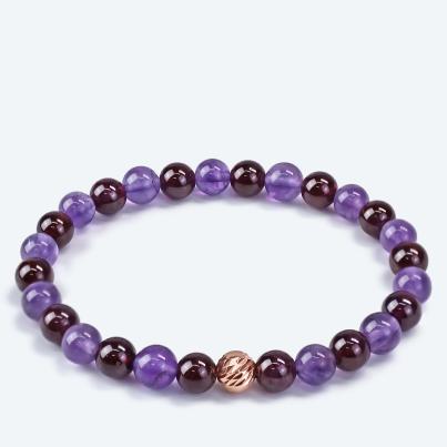 Armband Amethyst, Granat