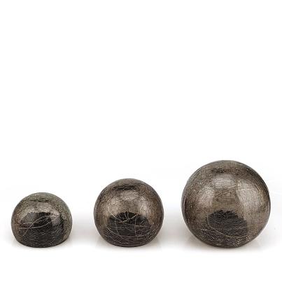 3 LED Outdoor-Kugeln grau