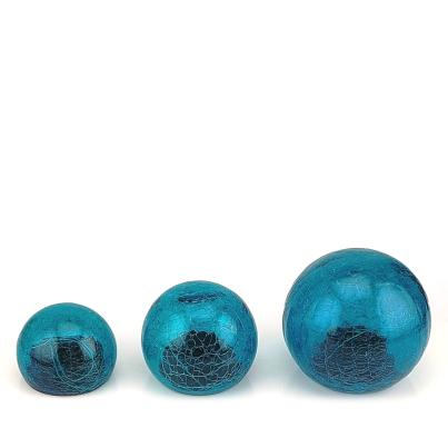 3 LED Outdoor-Kugeln blau