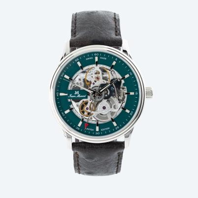Jean Marcel Herrenuhr "Artem Skelett" grün