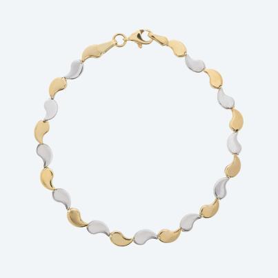 Armband 375 Gelbgold bicolor