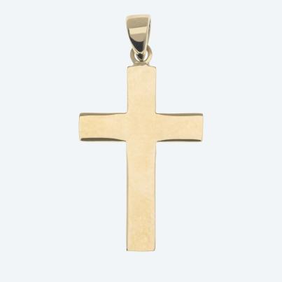 Kreuzanhänger 375 Gelbgold