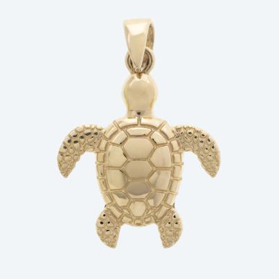 Anhänger Schildkröte 375 Gelbgold