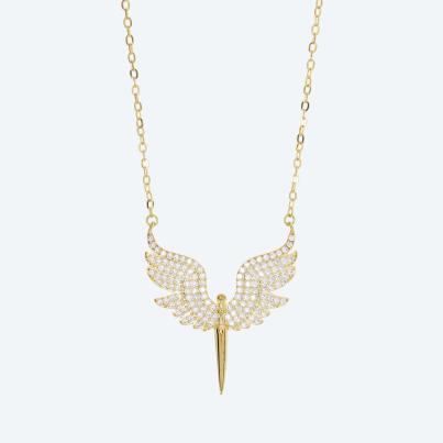 Mittelteil-Collier Engel 925 vergoldet Zirkonia