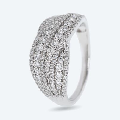 Ring 375 Weißgold Kanada Brillanten