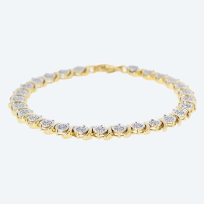 Armband 925 Silber vergoldet Kanada Brillanten