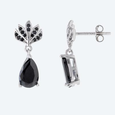 Ohrhänger 925 Silber rhodiniert  Spinell