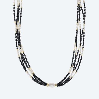 Collier 925 Silber vergoldet Spinell, SWZPerle