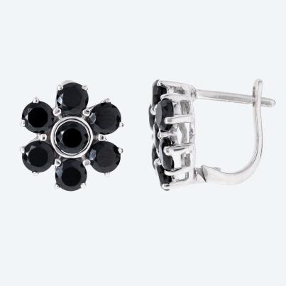 Ohrstecker 925 Silber rhodiniert Spinell