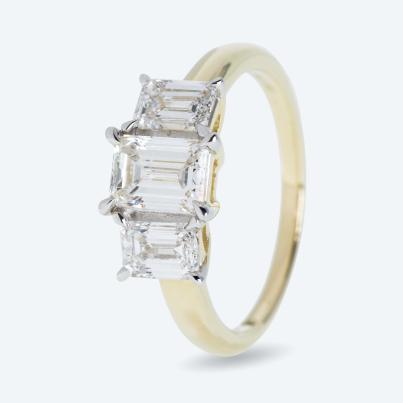 LG Ring 375 Gelbgold Diamanten