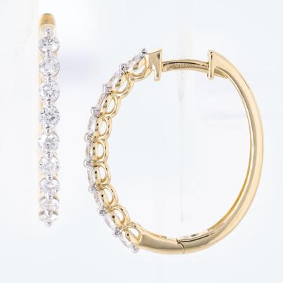 LG Creolen 375 Gelbgold Brillanten