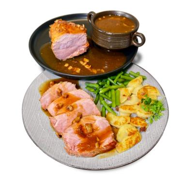 Schweinebraten in Specksoße