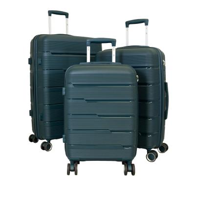 3-teiliges Polypropylen-Kofferset 'Aruba' grün