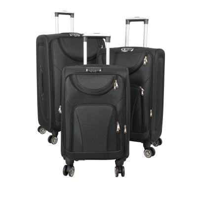 3-teiliges Nylon-Kofferset 'Maribor' schwarz