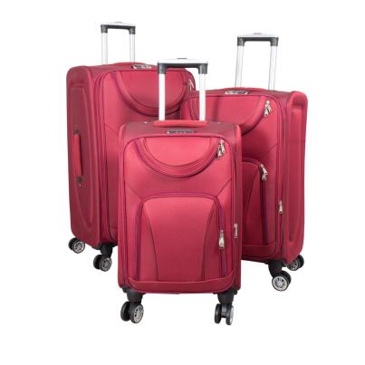 3-teiliges Nylon-Kofferset 'Maribor' rot