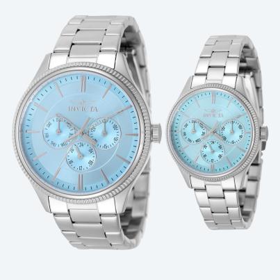 INVICTA Partneruhren "Specialty" hellblau