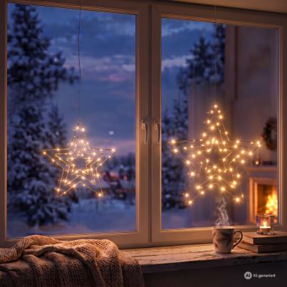 2 LED-Outdoor Sterne