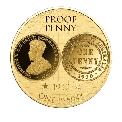 Goldmünze "Proof Penny 1930" 1/200 oz. Feingold