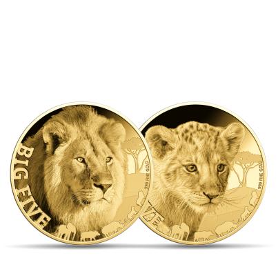 2er Set Goldmünzen African Lion & Lion Cub