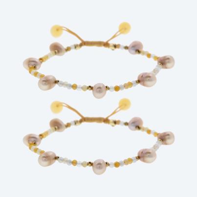 SET: 2x Armband Perlen, Jade