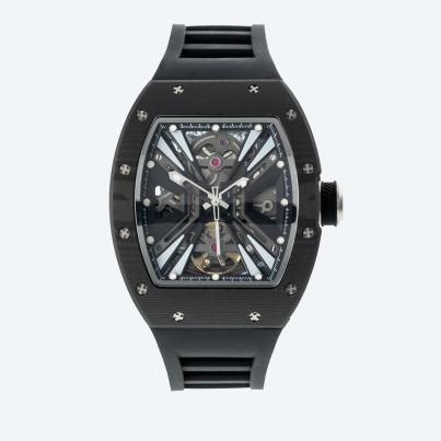 Sentempa Herren-Automatikuhr "Tonneau Carbon"