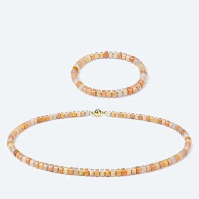 SET: Collier+Armband Aventurin Magnetverschluß