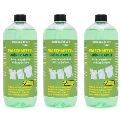 W&G Waschmittel 3 x 1 Liter Grüner Apfel