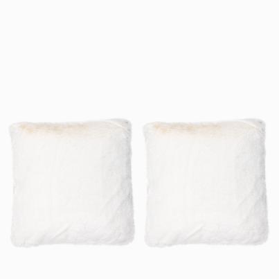2 Fellkissen creme 45x45cm