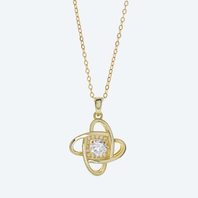 Anhänger mit Kette 925 St. Silber verg. Zirkonia