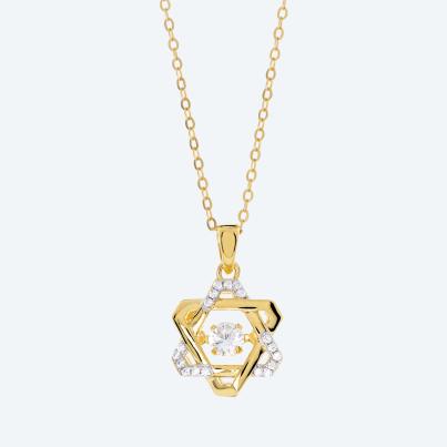 Anhänger mit Kette 925 vergoldet Zirkonia