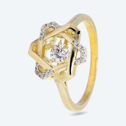 Ring 925 Sterling Silber vergoldet Zirkonia