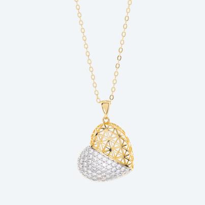 Anhänger mit Kette 925 vergoldet Zirkonia