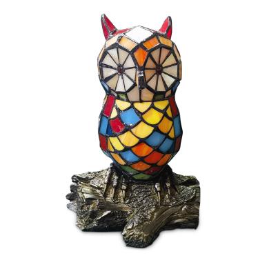 Tiffanystillampe bunte Eule