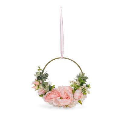 Peonien-Dekokranz 25cm lachs